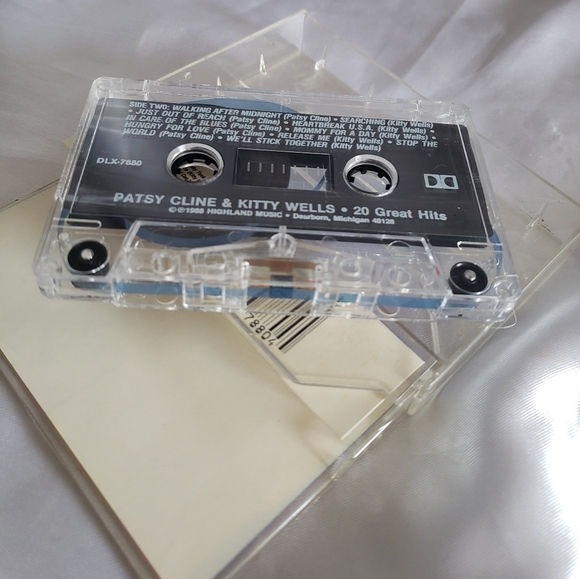 1987 Patsy Cline & Kitty Wells 20 Great Hits Cassette Tape! - Picture 3 of 5